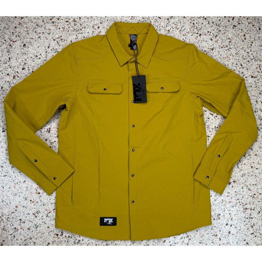 Fox Racing Men's Snap Button Cruise Shirt Mustard‎ Jacket Size Large